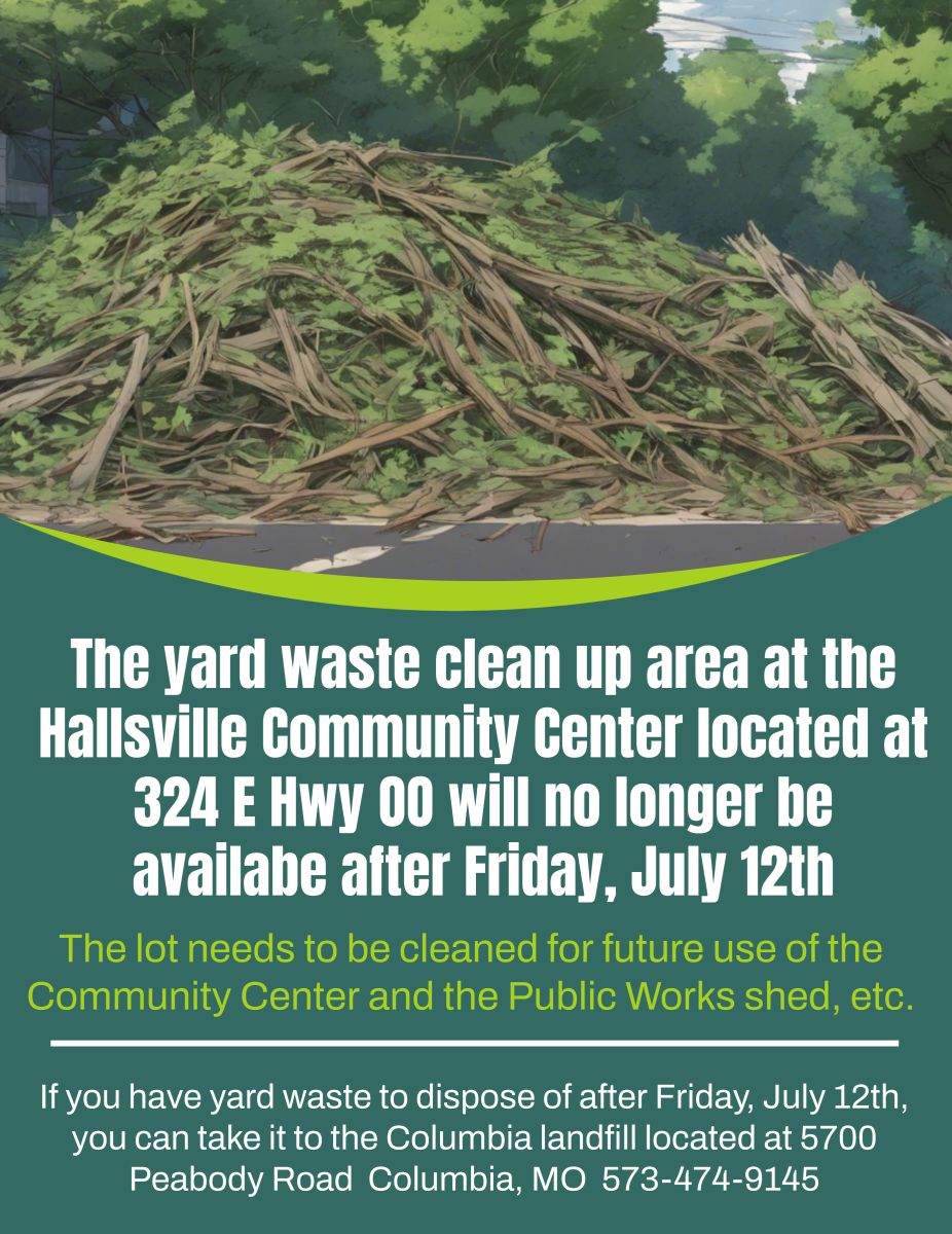 Yard Waste Dump Site Closed 7/12/24